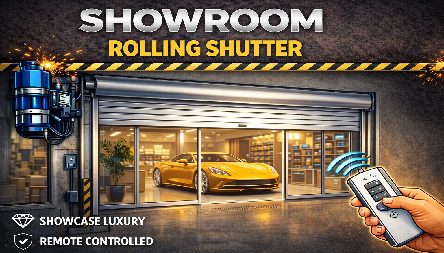 showroom rolling shutter manufacturer in Pune